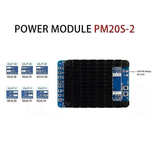Power Module PM20S-2 9V-85V DC in 4-20S Lipo with Two Self-Contained Step-Down Voltage Regulators f 2