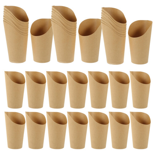 100Stk Frites Schrägschnitt Lebensmittelbecher 1