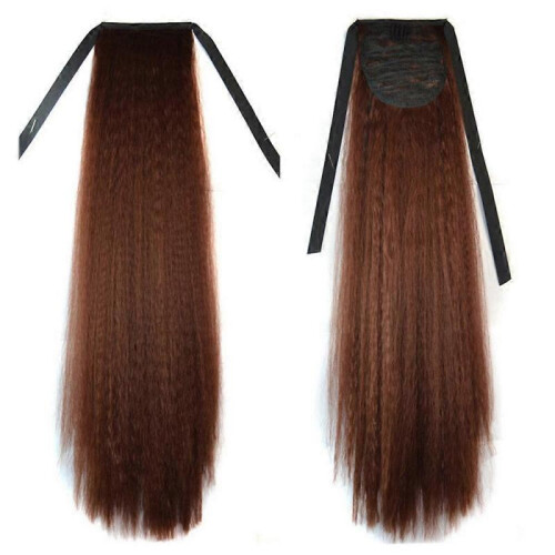 (dark brown)Wig Horsetail Lace-up Corn Hot