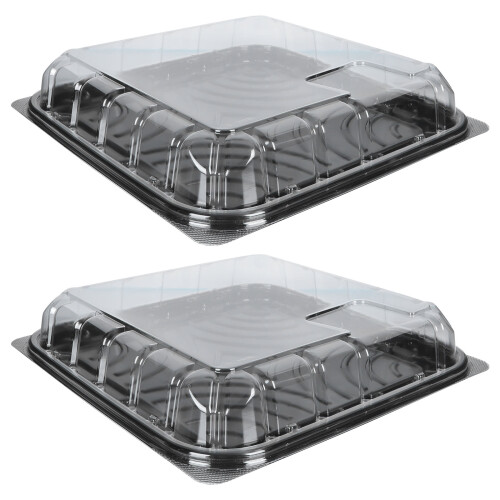 2Stk Transparente Kuchenboxen Dessertbehälter Verpackungen 2