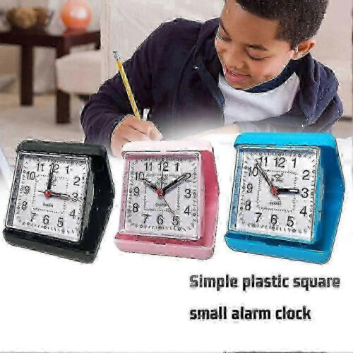 (Pink) Portable Alarm Clock With Snooze And Silent 1