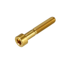 M6 Gewindeschraube aus Titan für Fahrrad-Vorbau, gold, M6-35, Fahrrad-Zubehör