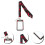 Mit Lanyard Halloween Blutige Muster Abzeichenhalter 5