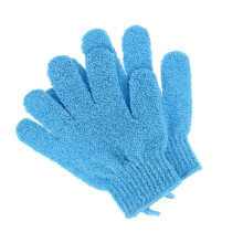 1 Paar Finger Peelinghandschuhe Für Körper, , Sauna (Blau)