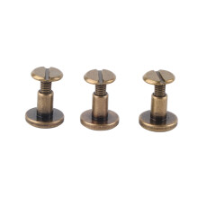 Copper Brass Flat Head Screws Rivets Nails Leather Cap 8mm 20 Pack Durable