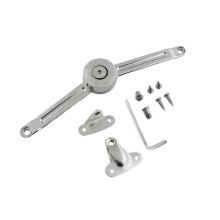Zinklegierung Stop Jeder Zeit Schrankstützstange Hochkantmontiert (Silber)