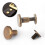 Copper Brass Flat Head Screws Rivets Nails Leather Cap 8mm 20 Pack Durable 16