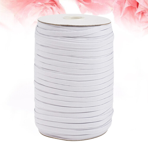 1 Rolle 0,6 Cm Polyester Flaches Elastisches Band Weiß 70 Yard 1