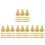 200 Pcs Triangle Cake Bases Golden Cardboard Mousse Boards Disposable 6