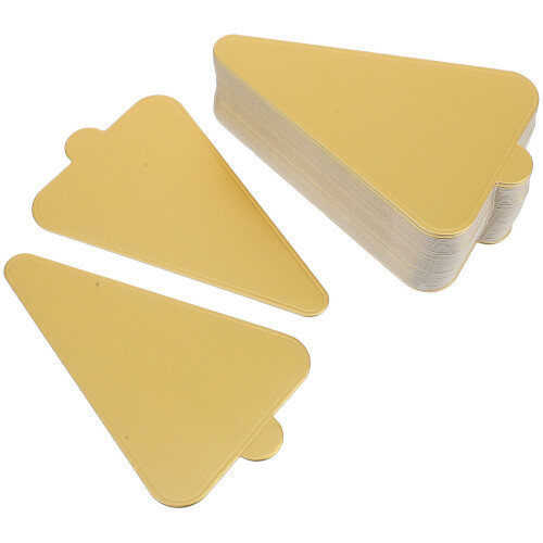 200 Pcs Triangle Cake Bases Golden Cardboard Mousse Boards Disposable 2