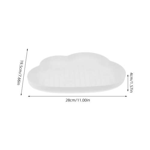 6 Pcs Cloud Shape Snack Dish For Home Use White 2