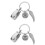 2Pcs Mini Urn Memorial Keychain For Ashes 7