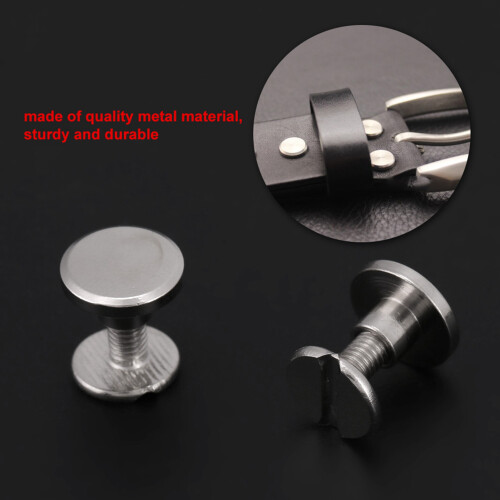 Lederhandwerks-Reparaturset: 20 Messing-Flachkopfniete, Einschlagmuttern, Schrauben 6,5 mm 2