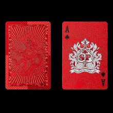 (Red 3) Red plastic playing cards PVC poker waterproof washable Parker rustic gold Year of the Dragon creative thickened cards