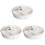 3Pcs Round Divided Serving Tray With Lid And Handle 4
