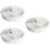 3Pcs Round Divided Serving Tray With Lid And Handle 9