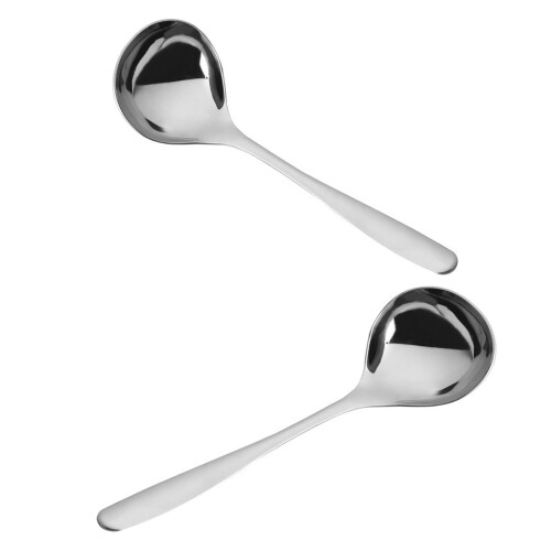4 Pcs Large Stainless Steel Long Handle Soup Ladles For Home Kitchen 2
