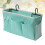 2Pcs Bedside Container Organizer Blue Felt Hanging Storage Pocket 11