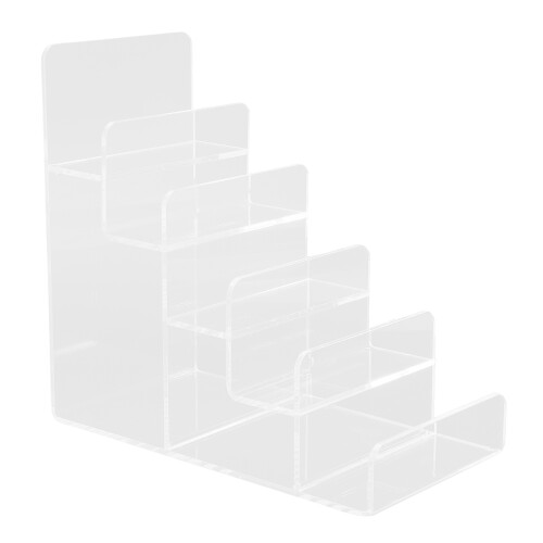 3Pcs Acrylic 5-Tier Riser Display Shelf For Wallet Showcase