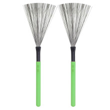 10 Pcs Steel Drum Brushes With Wooden Handle For Jazz Drums
