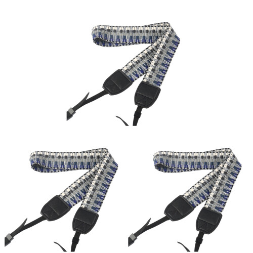 3Pcs Dslr Camera Strap Crossbody Vintage Universal Grey 1