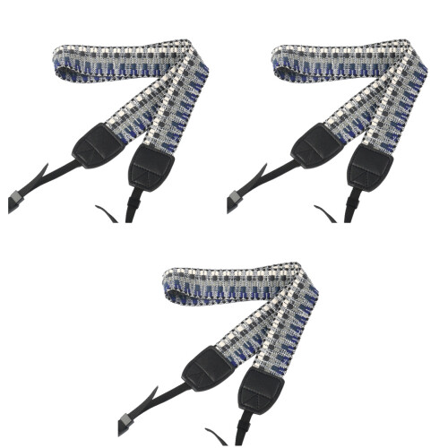 3Pcs Dslr Camera Strap Crossbody Vintage Universal Grey 2