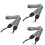 3Pcs Dslr Camera Strap Crossbody Vintage Universal Grey 8