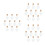 30 Pcs Love Heart Shape Mini Wish Note Glass Bottles With Cork 10