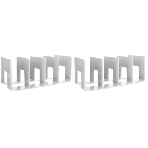 2 Pcs Creative Acrylic Bookend Practical Book Organizer Shelf Stand 1