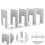 2 Pcs Creative Acrylic Bookend Practical Book Organizer Shelf Stand 8