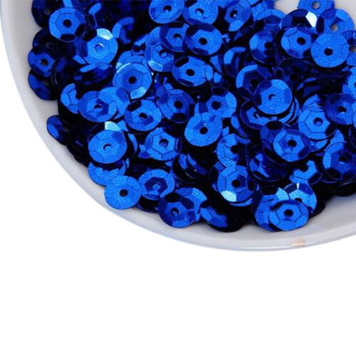 2000 Pcs 6Mm Round Dark Blue Sequins For Sewing Craft Wedding Decor