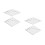 4 Pcs Patchwork Sewing Rulers Plastic Fabric Measuring Tools 10