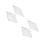 4 Pcs Patchwork Sewing Rulers Plastic Fabric Measuring Tools 7