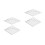 4 Pcs Patchwork Sewing Rulers Plastic Fabric Measuring Tools 5
