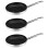 3 Pcs Non Stick Wok Pan Frying Pot For Eggs Silver 8