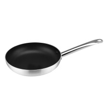 3 Pcs Non Stick Wok Pan Frying Pot For Eggs Silver