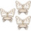 3Pièces Support Bois En Coin Forme Marron 8