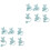 12 Pcs Dolphin Tail Shape Silicone Straw Tips Cover Reusable Plugs 3