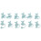 12 Pcs Dolphin Tail Shape Silicone Straw Tips Cover Reusable Plugs 2