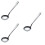 3Pcs Thicken 304 Stainless Steel Soup Spoon Round Long Handle 7