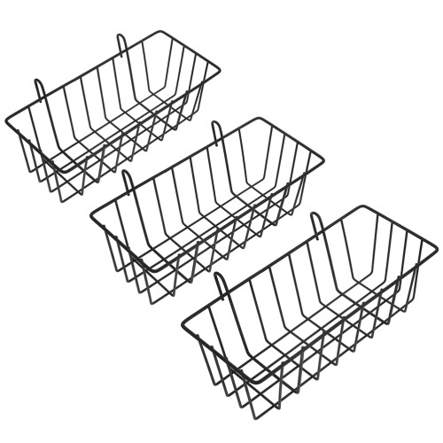 6Pcs Large Capacity Black Iron Hay Racks for Rabbit Cage Use