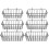 6Pcs Large Capacity Black Iron Hay Racks for Rabbit Cage Use 4