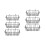 6Pcs Large Capacity Black Iron Hay Racks for Rabbit Cage Use 6