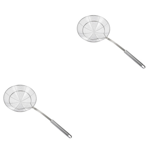 2 Pcs Stainless Steel Fine Mesh Colander Spoon Strainer 2
