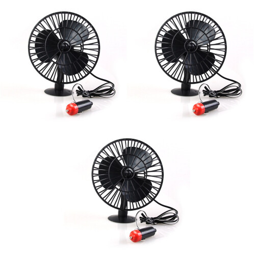 3Pcs 13.5Cm Car Fan Portable Low Noise 2