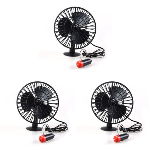 3Pcs 13.5Cm Car Fan Portable Low Noise 1