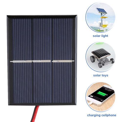 2 Stück 0,65W 1,5V Mini Solarzellen-Panel DIY Strommodul 80x60mm