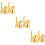 6St Compacte Gouden Keramische Ringstand Kat Sieraden Organizer 11