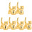 6St Compacte Gouden Keramische Ringstand Kat Sieraden Organizer 4