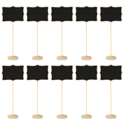 30 Pcs Mini Chalkboard Signs With Stand For Message Display